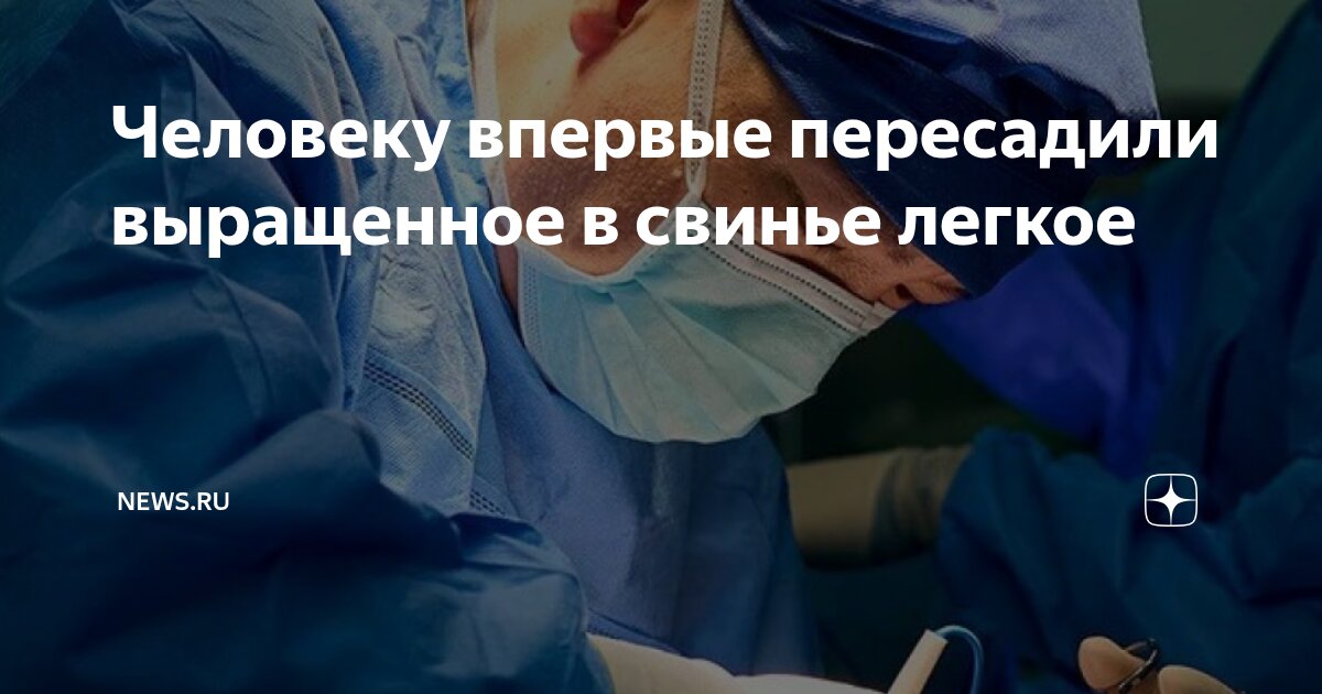 Preview Человеку впервые пересадили легкое свиньи: Медицинский прорыв