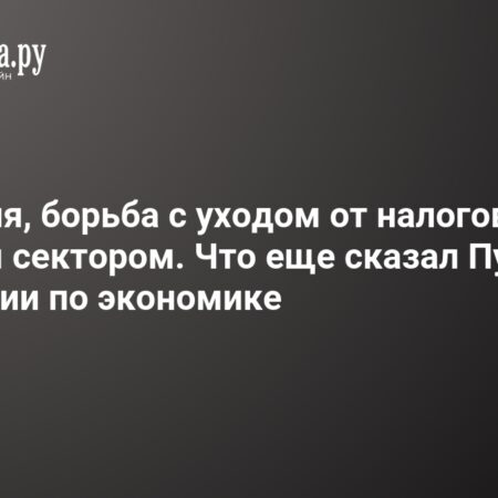 Путин призывает к решительной борьбе с уклонением от налогов