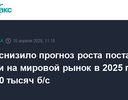 МЭА и ОПЕК пересмотрели прогнозы по нефти на 2025-2026 годы